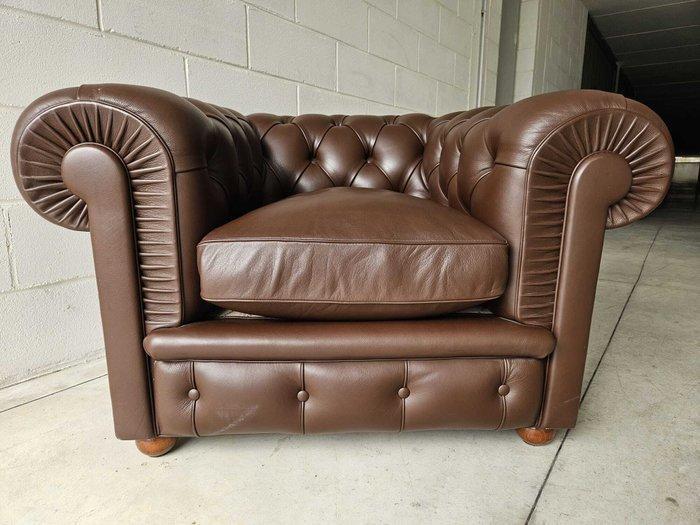 Poltrona Frau - Renzo Frau - Fauteuil - Chester - Cuir -, Antiek en Kunst, Antiek | Meubels | Stoelen en Sofa's