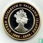 Falklandeilanden 2 pounds 1999 - 2000 (PROOF) Millennium, Verzenden, Losse munt, Goud