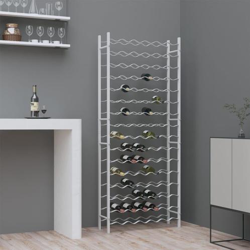 vidaXL Wijnrek voor 96 flessen metaal wit, Huis en Inrichting, Woonaccessoires | Wijnrekken, Nieuw, Verzenden