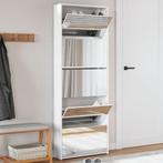 vidaXL Schoenenkast met spiegel 5-laags 63x17x169,5 cm, Huis en Inrichting, Kasten | Schoenenkasten, Verzenden, Nieuw
