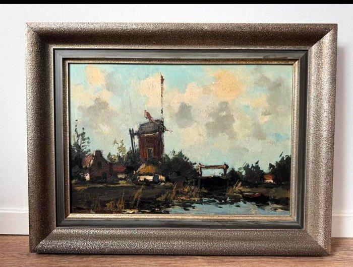 Toon Koster (1913-1990) - Molen, Antiek en Kunst, Kunst | Schilderijen | Klassiek