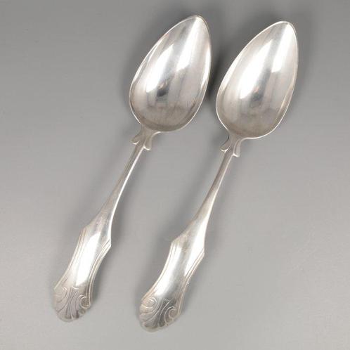 Jan Hendrik Eversbag - Couverts de service à légumes (2) -, Antiek en Kunst, Antiek | Zilver en Goud