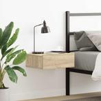 vidaXL Nachtkastje zwevend 40x30x15cm bewerkt hout sonoma, Huis en Inrichting, Slaapkamer | Nachtkastjes, Verzenden, Nieuw