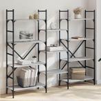 vidaXL Boekenkast 160x28,5x136,5 cm bewerkt hout grijs, Huis en Inrichting, Kasten | Boekenkasten, Verzenden, Nieuw