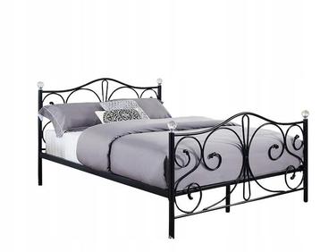 Stevig metalen bedframe 140x200 cm zwart met lattenbodem...