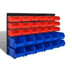 vidaXL 30-delige Opbergrek voor aan de wand blauw en rood, Doe-het-zelf en Bouw, Verzenden, Nieuw