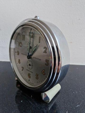 Wekker - Bayard - Art Deco metaal, chroom, glas, messing -, Antiek en Kunst