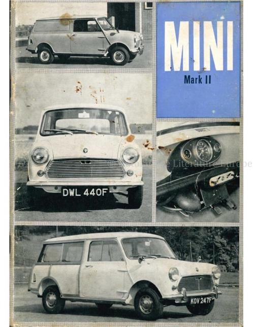 1968 BMC MINI MK II INSTRUCTIEBOEKJE NEDERLANDS, Autos : Divers, Modes d'emploi & Notices d'utilisation, Enlèvement ou Envoi