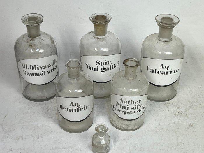 Apothekerspot (6) - Glas - apothekerspotten glas, Antiek en Kunst, Curiosa en Brocante