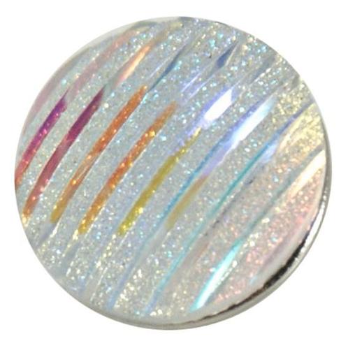 Fako Bijoux® - Click Button - Glitter Streep - Wit, Handtassen en Accessoires, Armbanden, Verzenden
