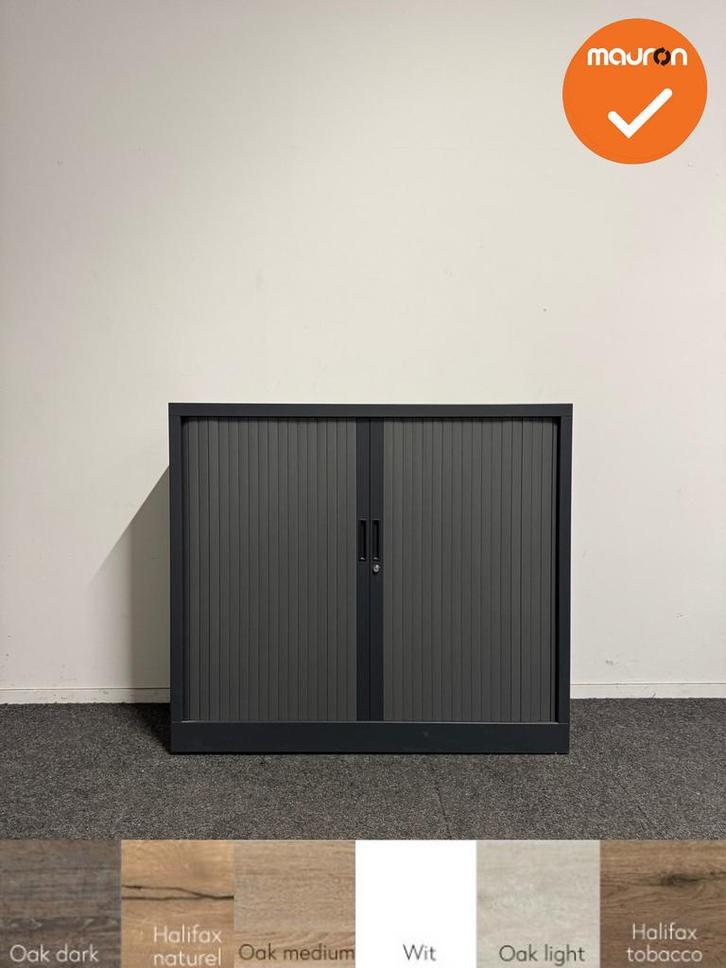 Roldeurkast - basic - antraciet - grijze deuren  - 105x120x4, Articles professionnels, Aménagement de Bureau & Magasin | Mobilier de bureau & Aménagement