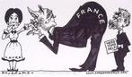 Pentekening Amerika - Franse zoen (lijst optie, Tekeningen), Antiek en Kunst, Verzenden