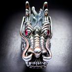 Exclusive Jewel - Handmade Silver Ring - Dragon  - Diorama -