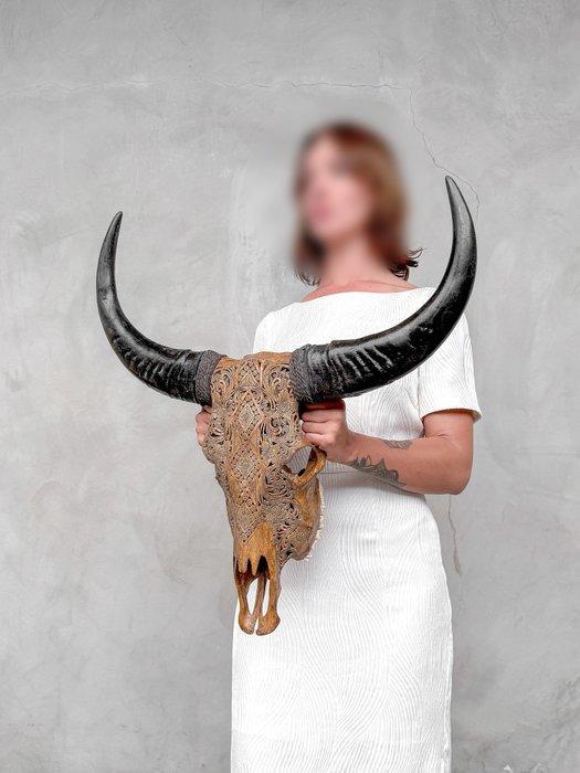 Geen minimumprijs - Authentieke grote bruine handgesneden, Antiquités & Art, Curiosités & Brocante