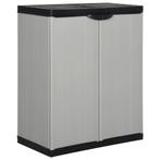 vidaXL Tuinkast met 1 schap 68x40x85 cm grijs en zwart, Verzenden, Nieuw
