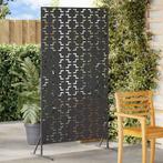 vidaXL Privacy scherm zwart 100x50x180 cm staal, Tuin en Terras, Verzenden, Nieuw