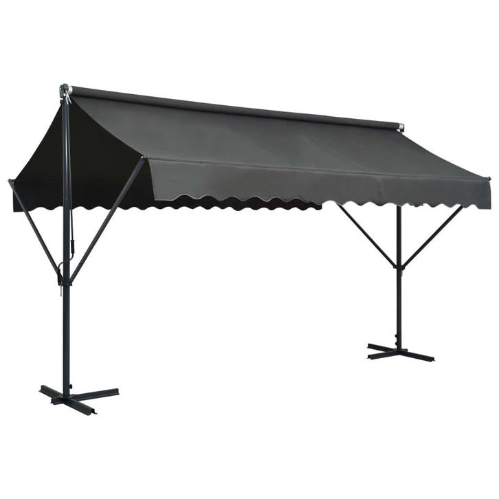 vidaXL Luifel vrijstaand 400x300 cm antraciet, Tuin en Terras, Parasols, Nieuw, Verzenden