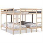 vidaXL Stapelbed 3-voudig massief grenenhout 200x200/80x200, Huis en Inrichting, Slaapkamer | Bedden, Verzenden, Nieuw