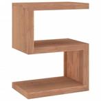 Teak Bijzettafel S-vorm | Tweede Kansje | OP=OP, Huis en Inrichting, Minder dan 55 cm, Verzenden, Nieuw, Overige vormen