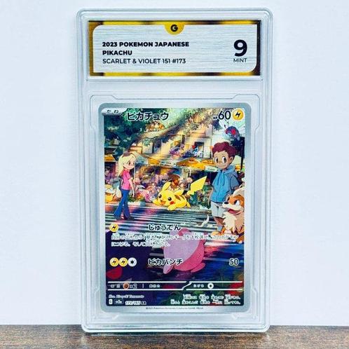 Pokémon Graded card - Pikachu AR - 151 Japanese #173 -, Hobby en Vrije tijd, Verzamelkaartspellen | Pokémon
