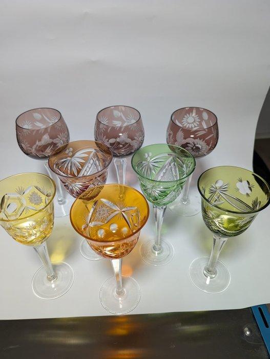 Römer Weingläser - Bunt - Kristallglas - Bleikristall -, Antiek en Kunst, Antiek | Meubels | Tafels