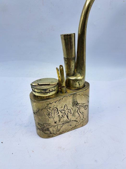 Opiumpijp - Pijp - Messing, Antiek en Kunst, Antiek | Overige Antiek