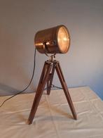 Staande lamp - Koperkleurig / Scheepslamp - Glas, Hout,