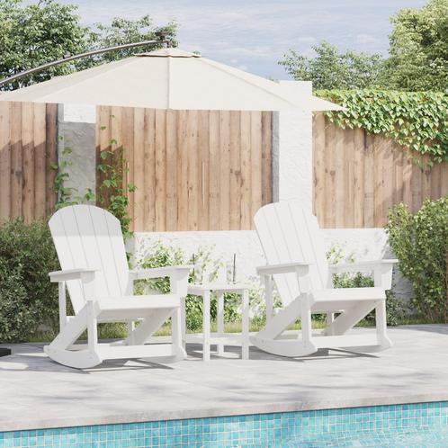 vidaXL Tuin Lounge Set 3 pcs Wit Standaard 38 x 38 x 46 cm, Tuin en Terras, Tuinsets en Loungesets, Nieuw, Verzenden