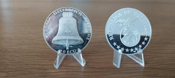 Bolivia, Oostenrijk. Medal 1994-1979. Lot pf 2 (Zonder beschikbaar voor biedingen