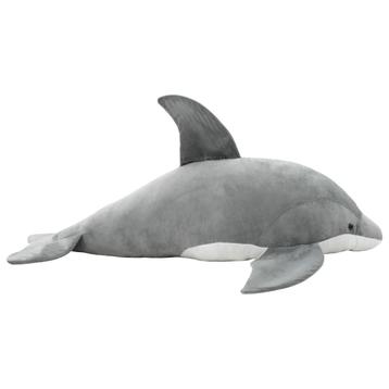 vidaXL Knuffel dolfijn pluche grijs, Verzenden