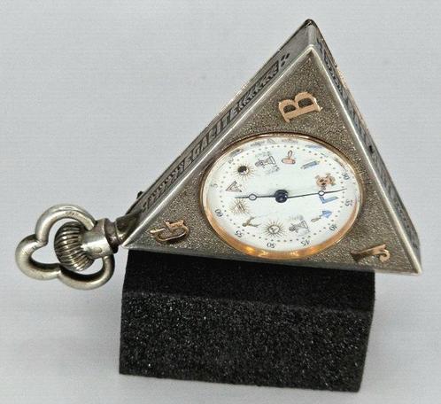 LeCoultre Schweiz - Silber Taschenuhr - Freimaurer - Masonic, Handtassen en Accessoires, Horloges | Heren
