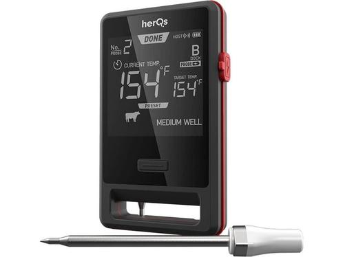 herQs Pin PRO - BBQ thermometer - Draadloos met 2 sondes -, Huis en Inrichting, Woonaccessoires | Overige, Zo goed als nieuw, Verzenden