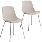 tectake Kunststofstoelen Mave, ergonomisch, 120 kg - taupe/c, Verzenden, Nieuw