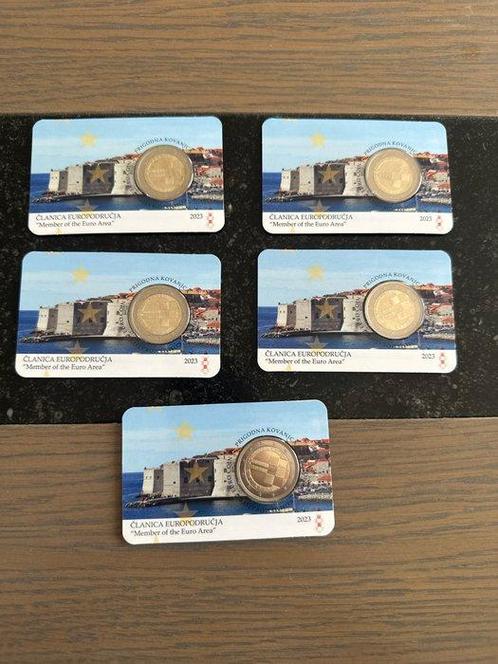 Kroatië. 2 Euro 2023 Member of Euro Area (5 coincards), Postzegels en Munten, Munten | Europa | Euromunten