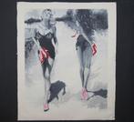 Janusz Haka (1951) - Night and Day XXL su tela rosso (, Antiek en Kunst