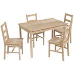 TRUUSK 5-delige Eetgroep - Eettafel met 4 Stoelen - Ruimtebe, Huis en Inrichting, Verzenden, Nieuw
