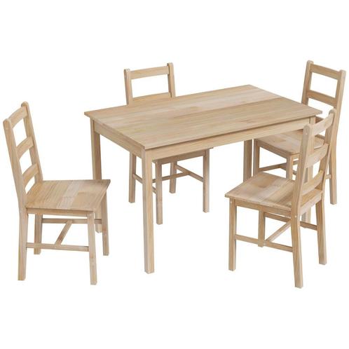 TRUUSK 5-delige Eetgroep - Eettafel met 4 Stoelen - Ruimtebe, Huis en Inrichting, Tafels | Eettafels, Verzenden