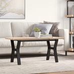 vidaXL Salontafel Y-frame 100x50x45,5 cm grenenhout en staal, Huis en Inrichting, Tafels | Eettafels, Verzenden, Nieuw