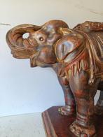 sculptuur, Elefante - 42 cm - Hout, Antiek en Kunst