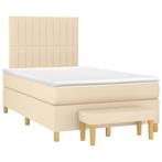 vidaXL Sommier à lattes de lit avec matelas crème, Verzenden, Neuf