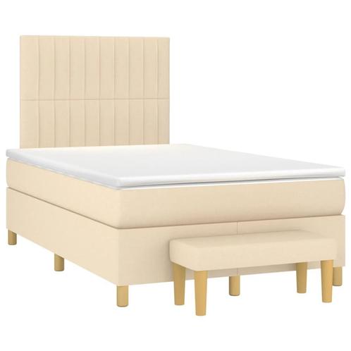 vidaXL Sommier à lattes de lit avec matelas crème, Maison & Meubles, Chambre à coucher | Lits, Neuf, Envoi