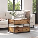vidaXL Salontafel met lade Oud Hout 70 x 50 x 54.5 cm, Verzenden