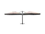 Dubbel hangende parasol Zandkleurig (2 * 300x300cm, Ophalen, Nieuw
