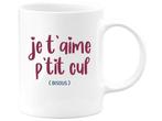 Veiling - Grappige Mok je taime petit cul franse taal, Huis en Inrichting, Keuken | Servies, Gebruikt