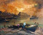 Guido Vuotto (1964) - La barca del pescatore (Napoli), Antiquités & Art, Art | Peinture | Classique