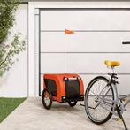 vidaXL Hondenfietstrailer oxford stof en ijzer oranje en, Verzenden, Nieuw
