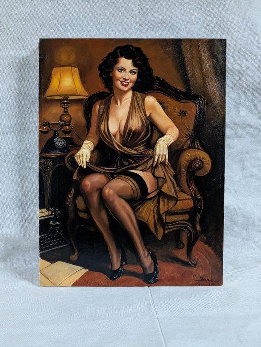 Luca Venturi (XX-XXI) - Seduzione, Antiquités & Art, Art | Peinture | Classique