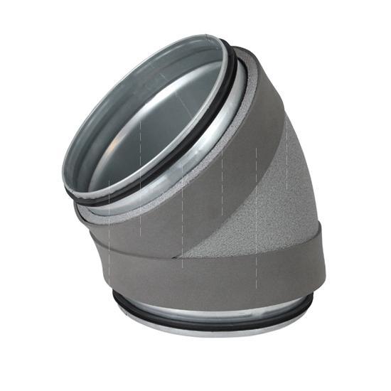 Thermoduct bocht 400 mm | 45°, Doe-het-zelf en Bouw, Ventilatie en Afzuiging, Verzenden