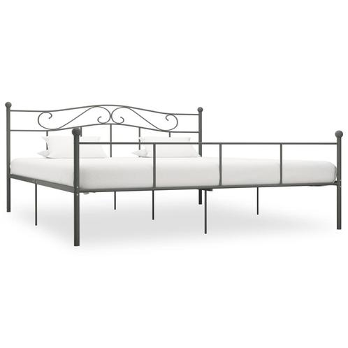 vidaXL Bedframe metaal grijs 180x200 cm, Huis en Inrichting, Slaapkamer | Bedden, Nieuw, Verzenden