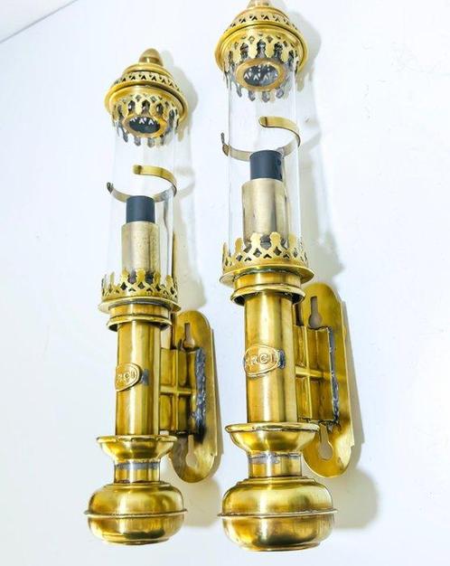 R.S.I - Wandkandelaar (2) - Oosterse express - Glas, Koper,, Antiek en Kunst, Curiosa en Brocante